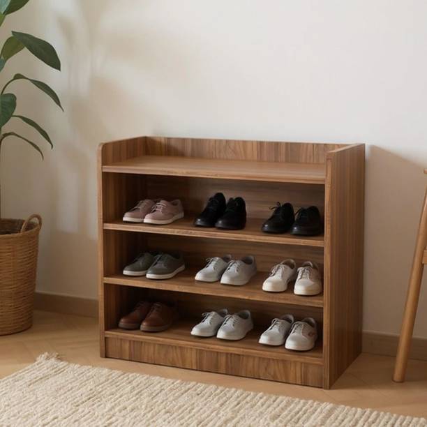 KIK Sneaker Engineered Wood Shoe Rack | 4-Tier Wooden Shoe Stand Engineered Wood Shoe Rack