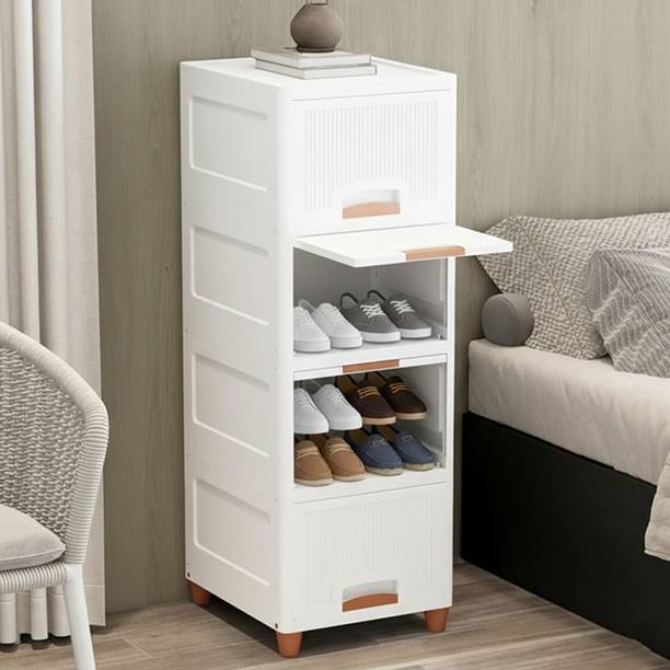 YASHODEEP PLASTIC Shelf Plastic and Steel Shoe/Chappal/Book/Clothes Rack/Stand/for Home Plastic Collapsible Shoe Stand