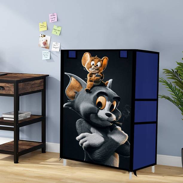 SANAMSTORE Tom & Jerry printed Shoe rack, Plastic Collapsible Shoe Stand