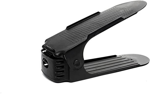 FurniGully Shoe Slots Organizer, Space Saver Double Deck Adjustable SHOE SLOTS(PACK OF 10) Plastic Shoe Stand
