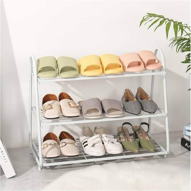 Device Bas with BROWN ART SHOPPEE Multi-Functional Shoe Rack Storage Organizer for Living Room Entryway Hallway Metal Shoe Stand