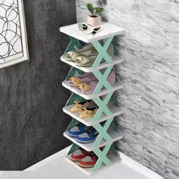 Sunrayenterprises 5 Layer Multipurpose Shoe Rack Organizer | Space Saving Corner Shelf for Shoes Plastic Shoe Rack