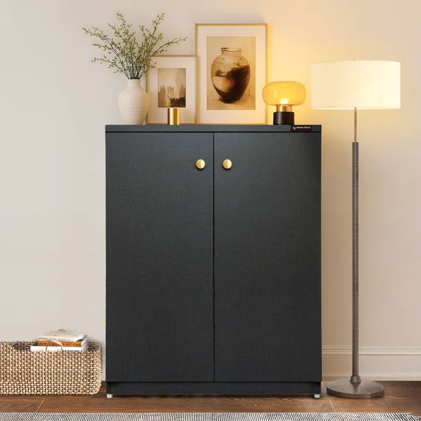 Urbanspace Space-Saving Wooden Shoe Cabinet with Multi-Shelf Storage, Modern Finish Engineered Wood Shoe Rack