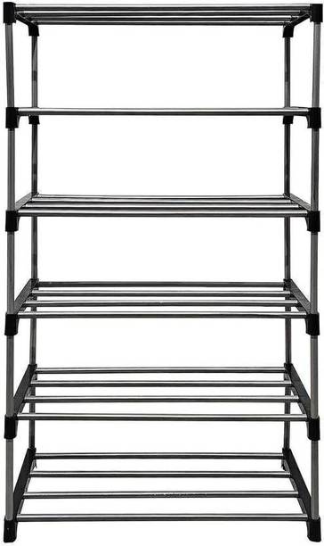 RKE 5 Layer Black Pipe Multi Purpose Plastic Shoe Stand