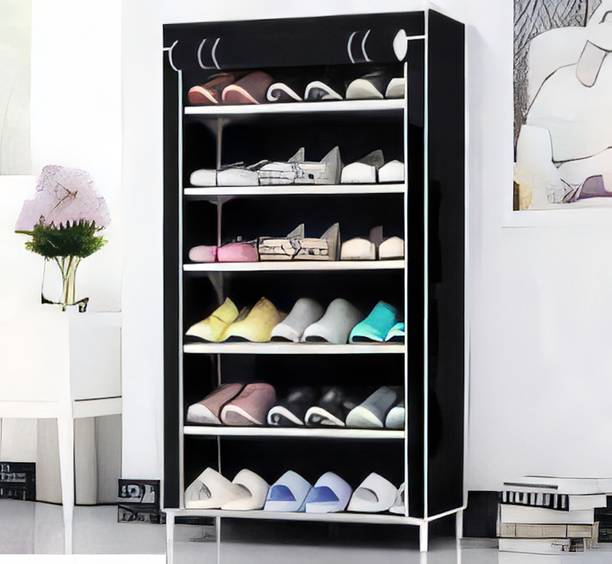ZENVEXYO 6 Layer Heavy PVC Plastic Collapsible Shoe Stand