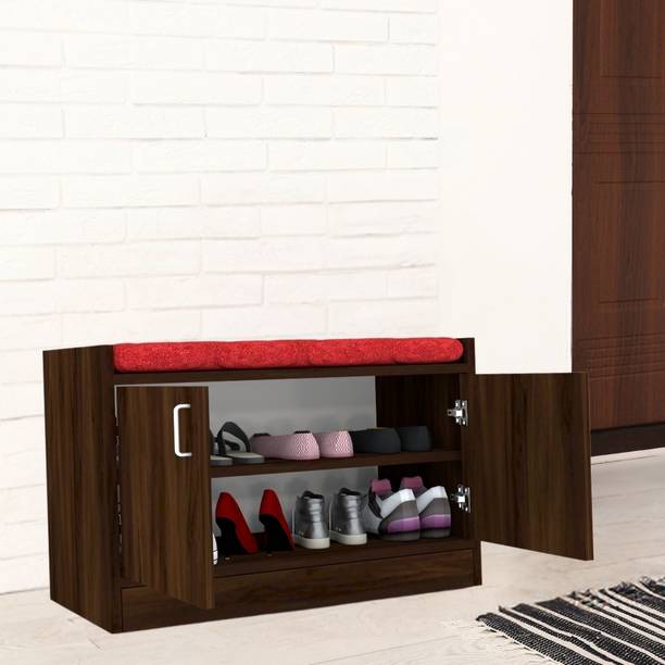 SPECIALITY PANELS 2 Door Multipurpose Cabinet with Cushion & Termite Resistance Engineered Wood Shoe Rack