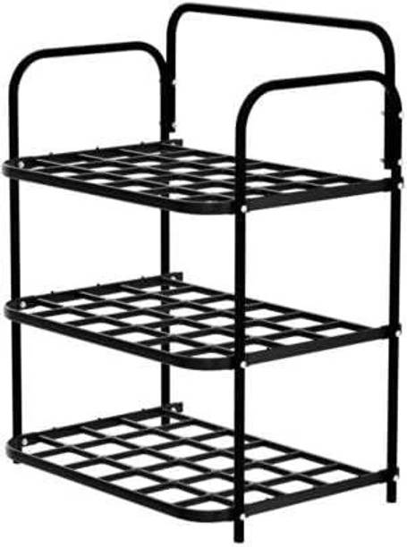 Kunj Creation SHOES RACK 3 LAYER Plastic With Plastic Shoe Stand
