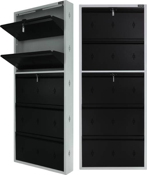 Stellozi Stellozi 5 Door Wall Mount Metal Shoe Rack