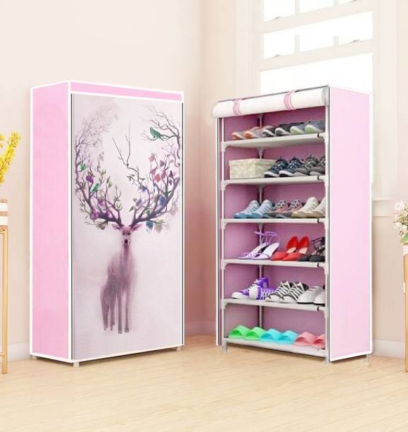 SAIWAY DEAR NATURE PRINT Metal, Plastic Collapsible Shoe Stand