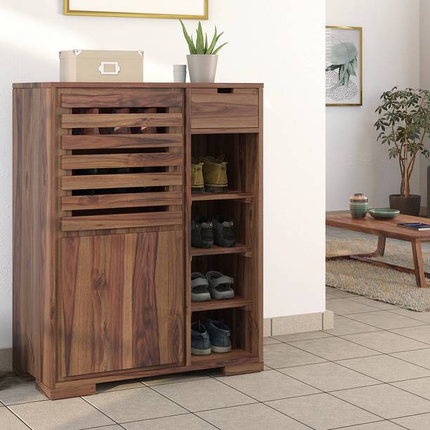 UNITEK FURNITURE Madden Sheesham ( Rosewood ) Solid Wood Shoe Rack