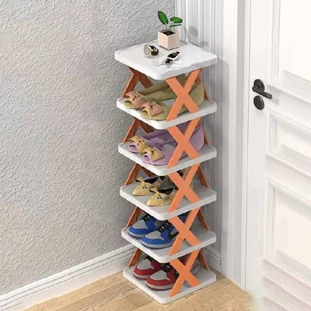 Oavostd 6 Layer shoes rack for home Adjustable Shoe organizer footwear rack Plastic Shoe Rack