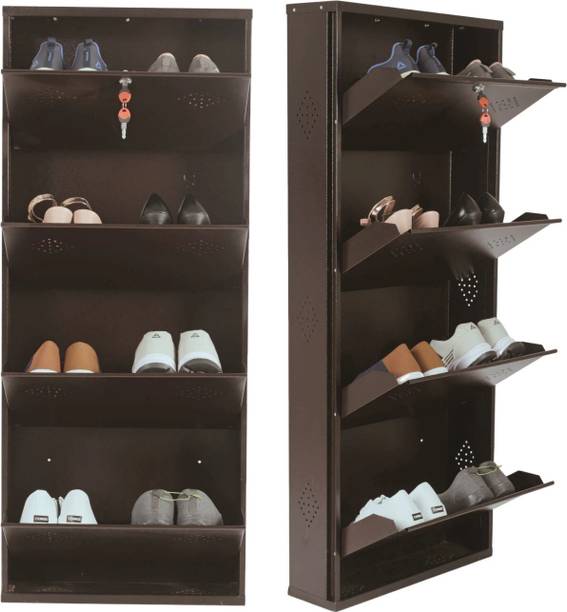 Aavatar AAVATAR 04 Door 21 Inch, Wall Mounted Metal Shoe Rack Powder Coated Metal Shoe Rack