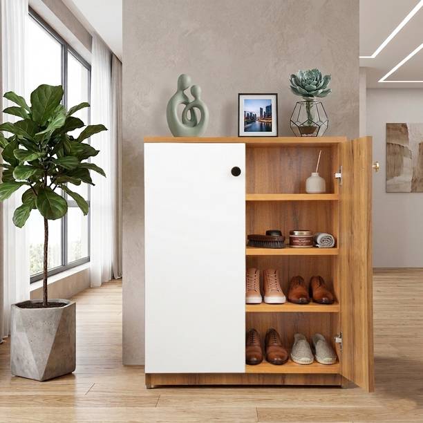 Urbanovia Wooden Shoe Rack for Home Use | Adjustable Shelves | Compact Organizer Engineered Wood Shoe Rack