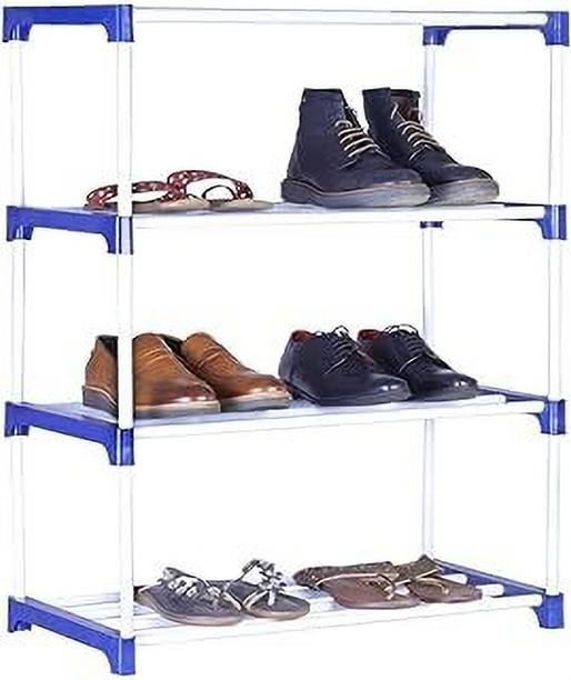 SRMAJI STORE hoe Shelf Shoe Storage Organizer Unit Entryway Cabinet 4-Tier Plastic Shoe Stand