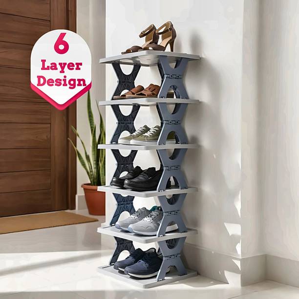 izovra 6 Tier Open Shoe Rack Plastic Shoe Rack