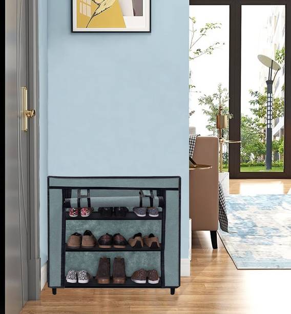 KOnline B_GREY Metal Shoe Rack