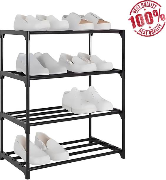 Zyra 4 Layer Shoe Rack / Shoe Stand | Portable Space Saving Shoe Organizer Plastic Collapsible Shoe Stand