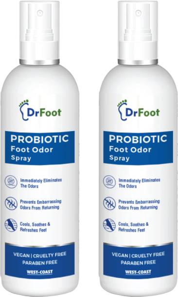 Dr Foot Probiotic Foot Odor Spray Helps to remove Feet Worst Odors - 100ml (Pack of 2) Odour Control