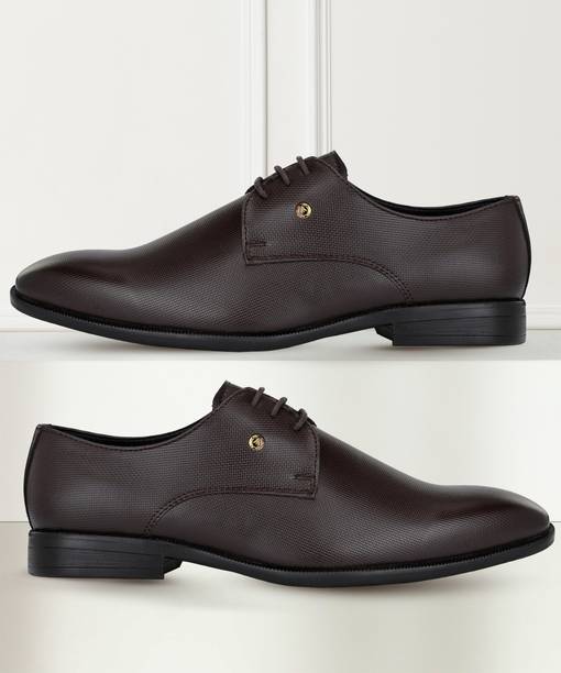 Alberto Torresi Synthetic Tan Laceup Formal Shoes for Men Lace Up For Men