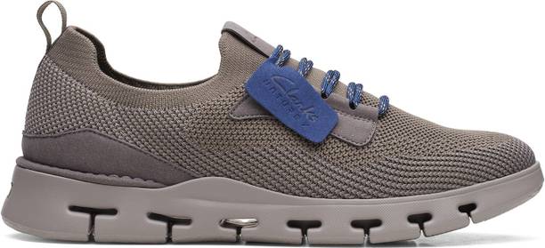 Nature X Lo Grey Knit Sneakers For Men