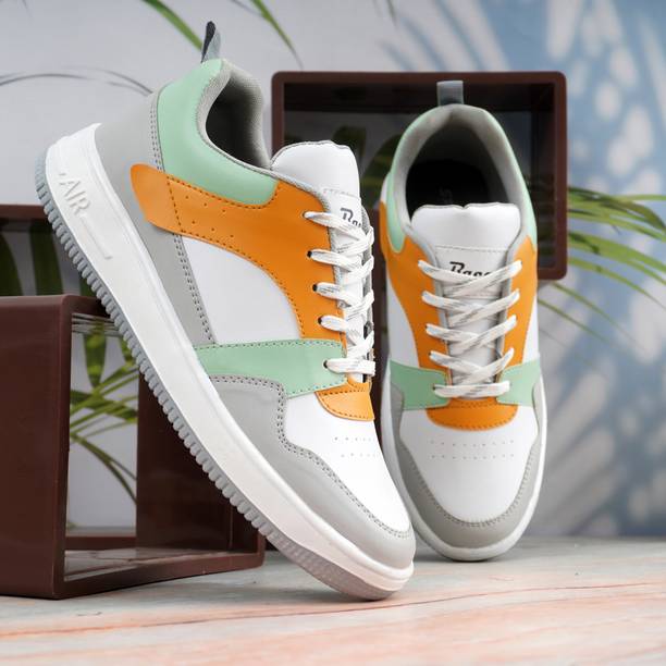 Bacan Multi Coloured Casual White And Green Sneakers Sneakers...