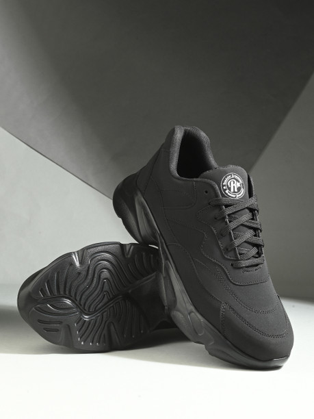 Price History of Roadster Men Black Faux Leather Casual Shoes Lace Up Sneakers Sneakers For Men from Flipkart 2 145679457