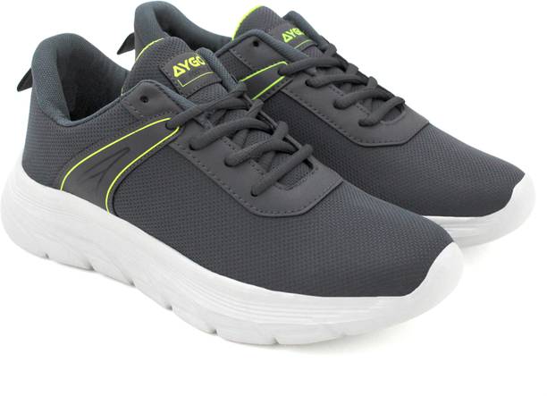 AYGO Mesh Cricekt Shoes For Men (Grey) Cricket Shoes For Men