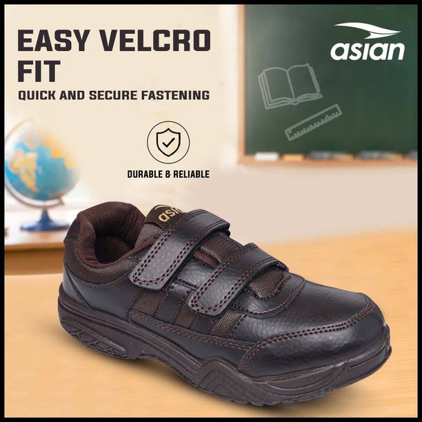 Black Sports Shoes with Velcro Closure for Men Casuals For Men