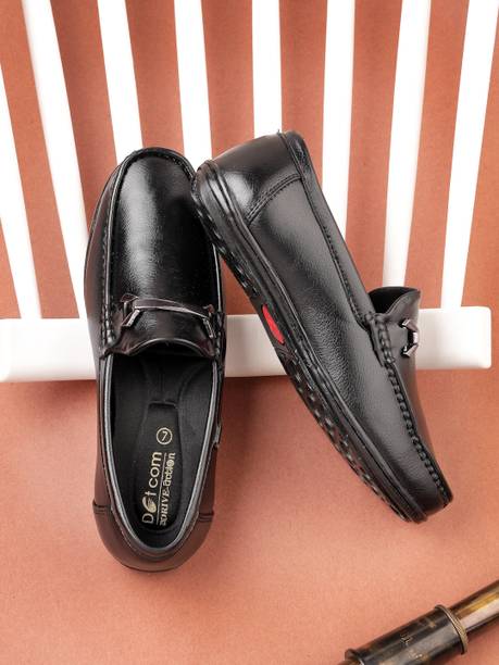 Dotcom OFFICE-255 Microfiber Classy Trendy Comfort lightweight Formal Slip-On Monk Strap For Men