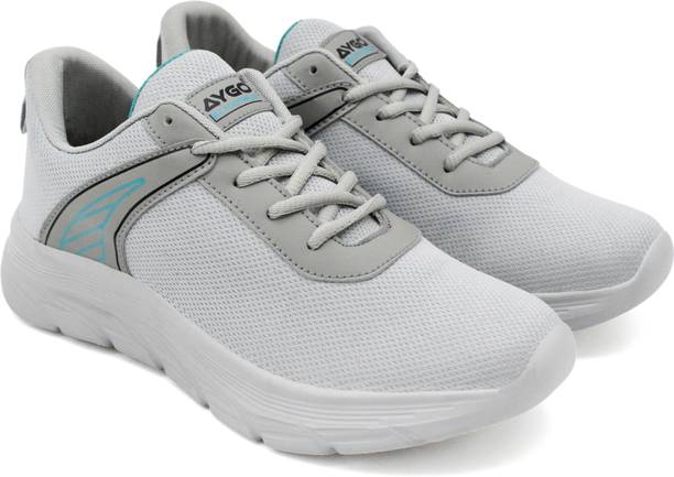 AYGO Mesh Cricekt Shoes For Men (Grey) Cricket Shoes For Men