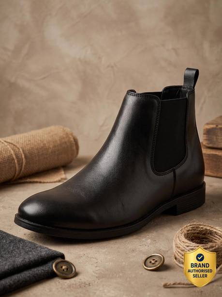 Men’s Black High Ankle Slip On Boots Boots For Men