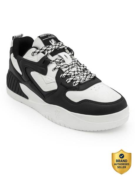 RED TAPE Lifestyle Sneaker Shoes for Men | Classic Rounded Toe, Soothing Insole Sneakers For Men White, Black , 8