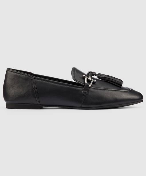 Pure2 Tassel Black Leather Casuals For Women