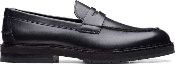 CraftNorth Lo Black Leather Slip On For Men