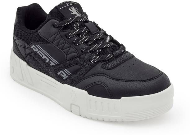 RED TAPE Lifestyle Sneaker Shoes for Men | Elegantly Rounded Front, Soothing Insole Sneakers For Men Black, White , 10