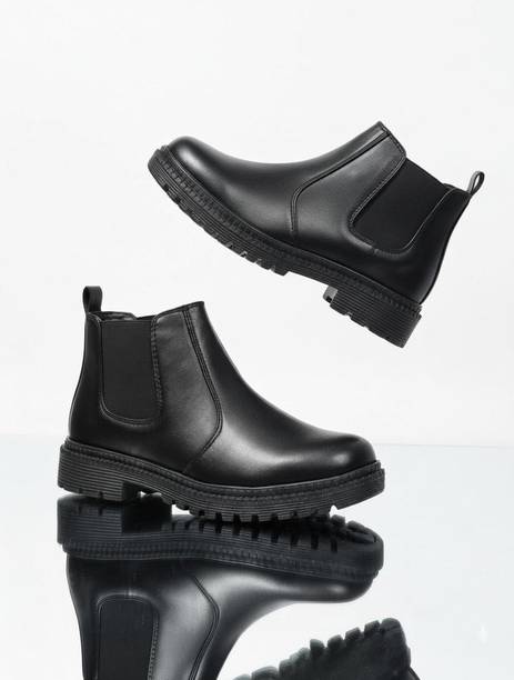 Evicta synthetic Leather Lightweaight Trendy Walking Slip On chalsea boot Boots For Men