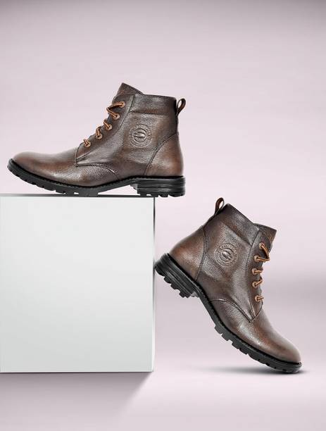 Classic Handmade Leather Shoes Boots For Men