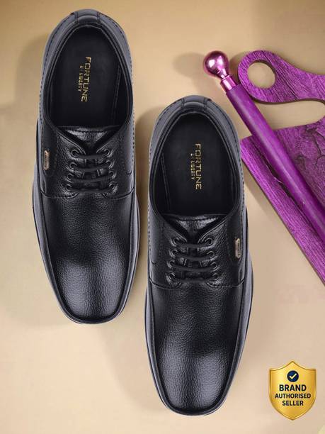 Fortune HOL-131E Formal Slip-on Shoes With PU Upper | PVC Sole Lacing Derby For Men