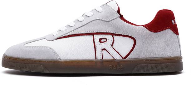 Rare Rabbit Men's Zoop Maroon Leather Lace-Up Closure Sneaker Sneakers For Men