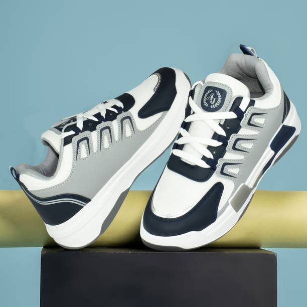 AJANTA Men Textured Urban Wear & Colored Casual Sneakers Sneak...