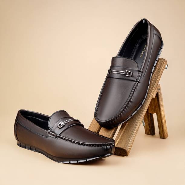 LF-701 Brown Lightweight trendy Partywear Classic Loafers For Men