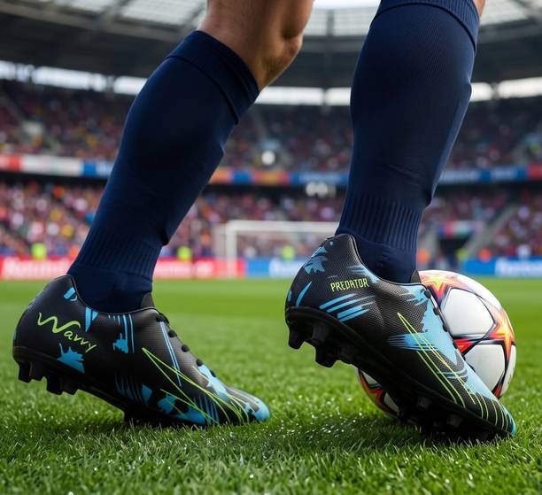 Light weighted Football Shoes, Synthetic Upper & TPU Sole with mix_Studs Football Shoes For Men