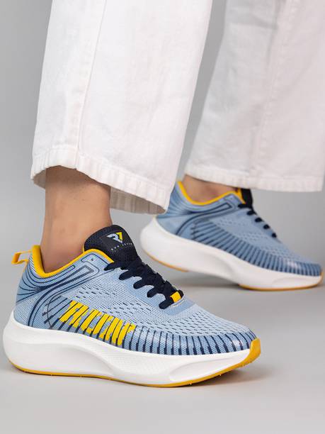 RUN SEVEN RUNNER Knitted Lace up Phylon Lightweight Comfort Summe...