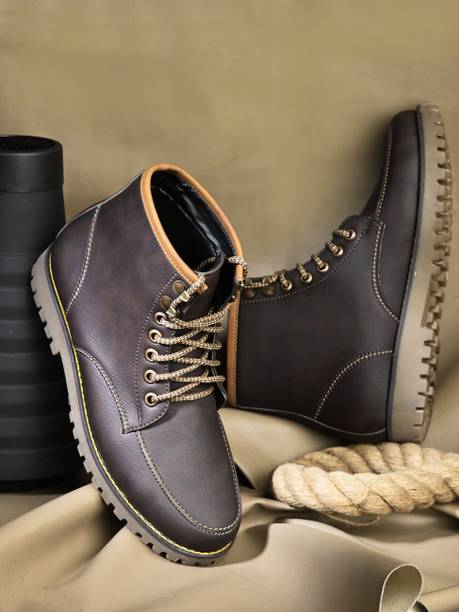 PU Lace-up Lace Up For Men
