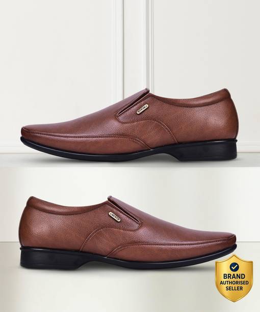 Fortune HOL-132E Formal Slip-on Shoes With PU Upper | PVC Sole Non-Lacing Slip On For Men