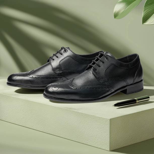 Men Black Formal Brogue Shoes Brogues For Men