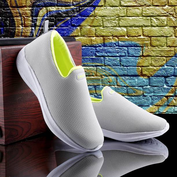 HighWalk Grey Sports,Walking,Gym,Casual Slipon Walking Shoes For Women