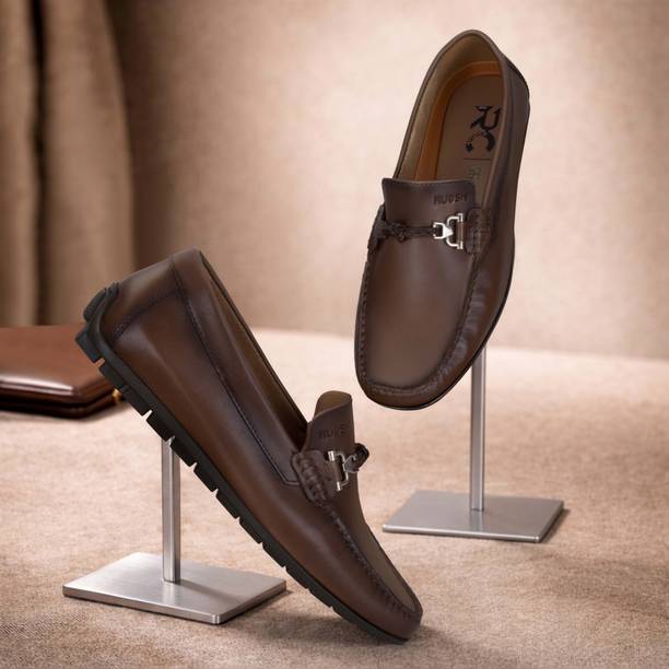 Charles Ruosh Men Tan Drivers Driving Shoes For Men