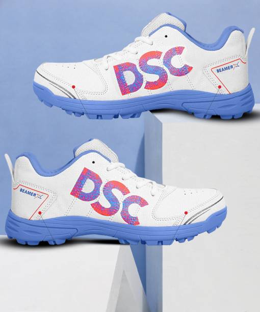 DSC Beamer X Cricket Shoes, Size: 10UK/11US/44EU, Lightweight (Pastel Blue) Cricket Shoes For Men