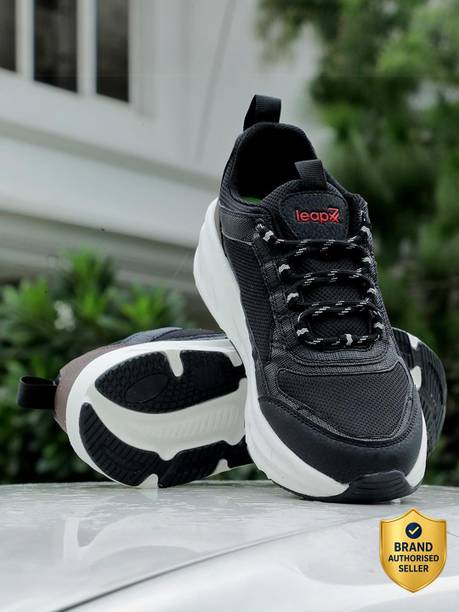 Leap7x MOUNT-E Sports Lacing Shoes With PU Upper | Suitable For GYM,Walking & Running Shoes For Men